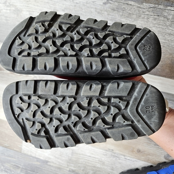 Birkenstock Mogami Birko-Flor Crimson Red + Black Footbed Size 12-12.5 - Picture 6 of 6